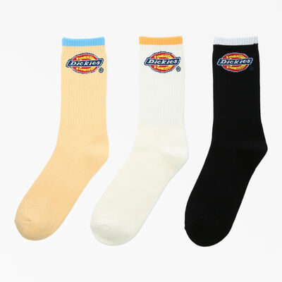 3パック ブランド ロゴ ハイソックス 3足組