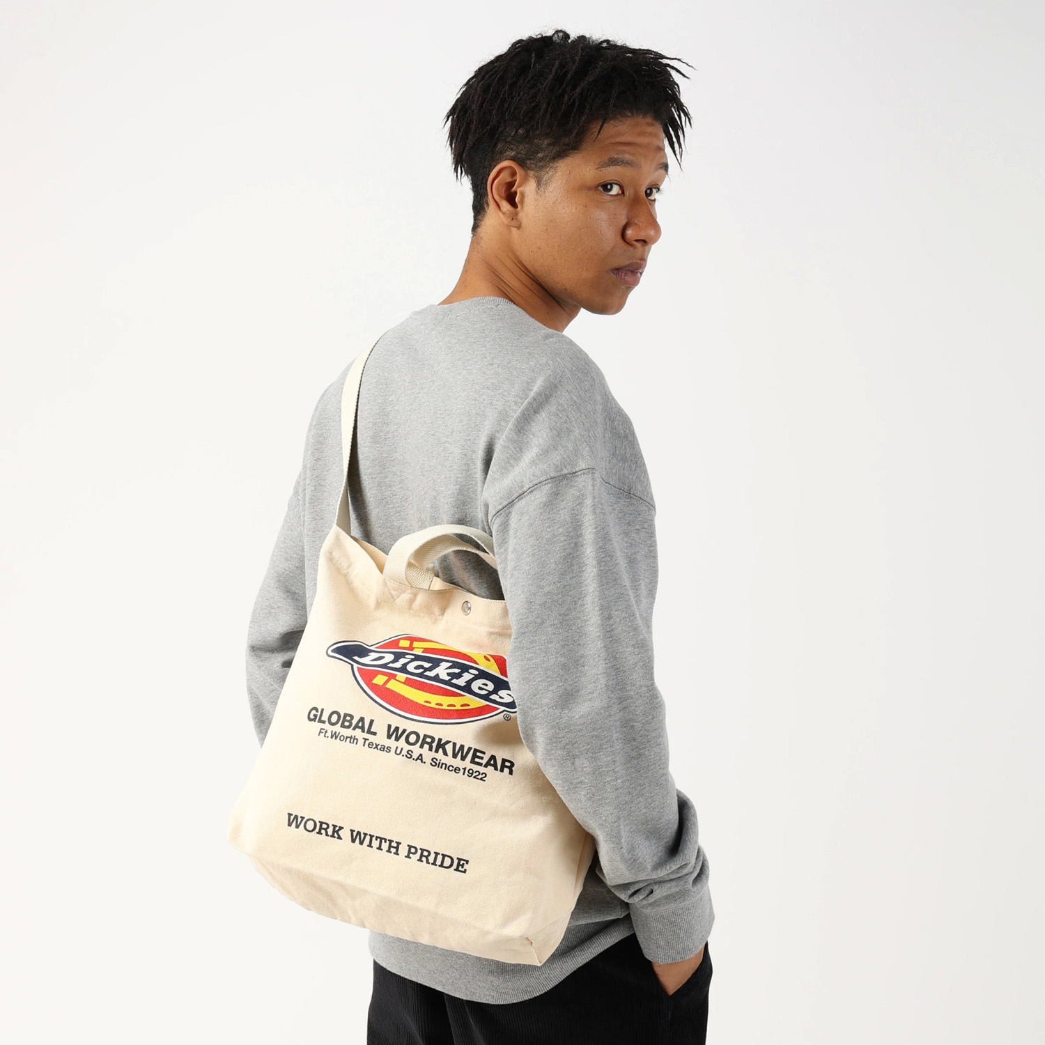 ロゴ TCキャンバス 2WAY ショルダートートバッグ image number 5