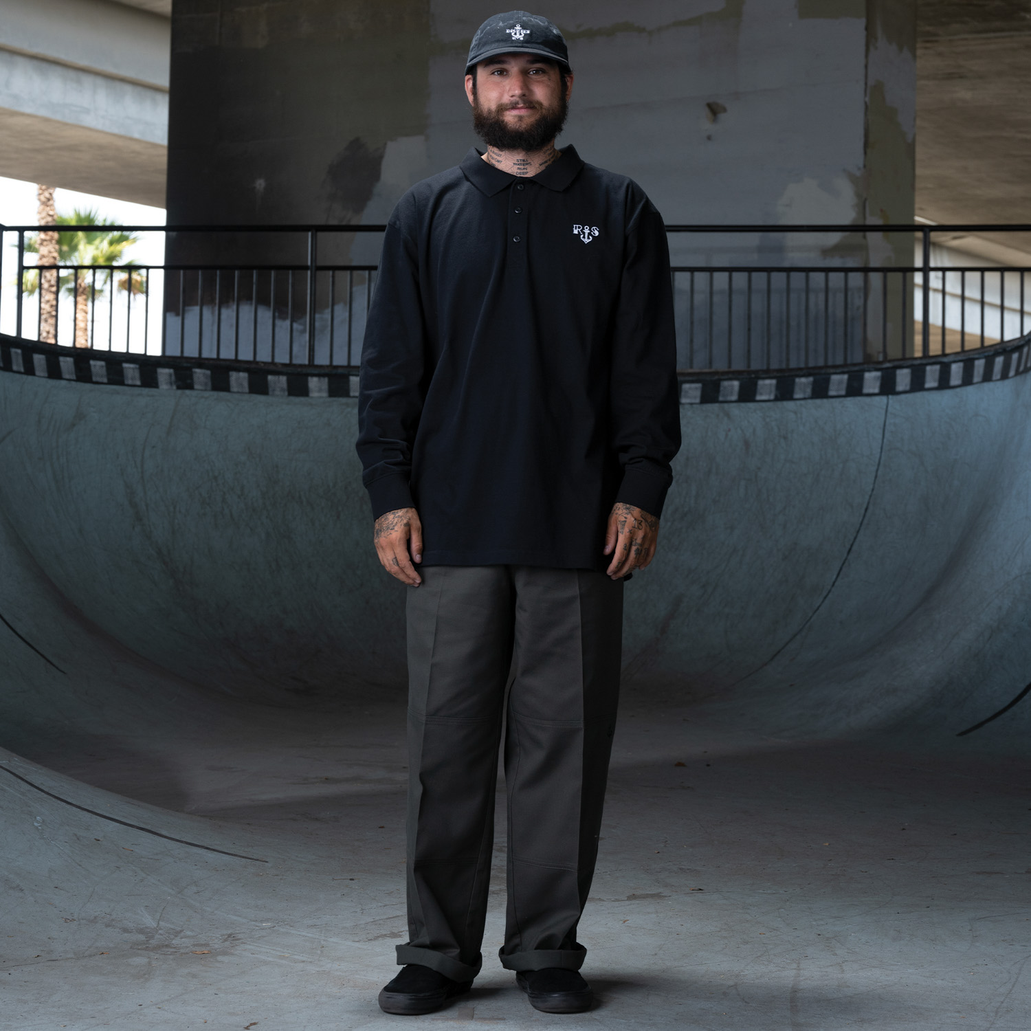 RONNIE SANDOVAL リラックスフィット LS ポロシャツ image number 10