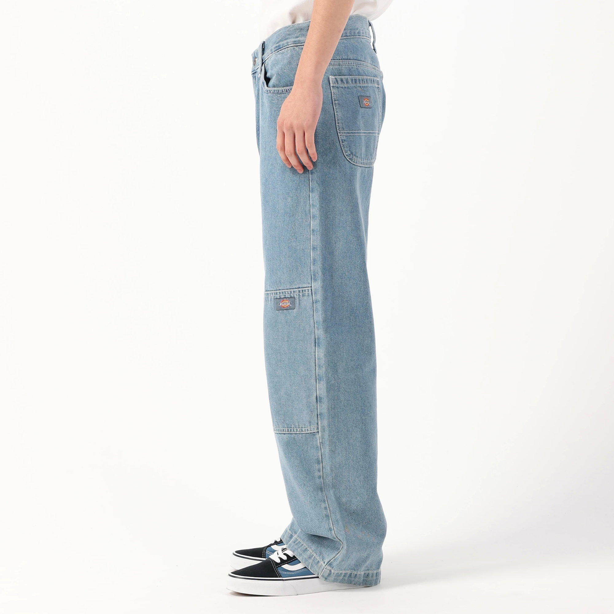 ダブルニー デニムパンツ ルーズフィット 