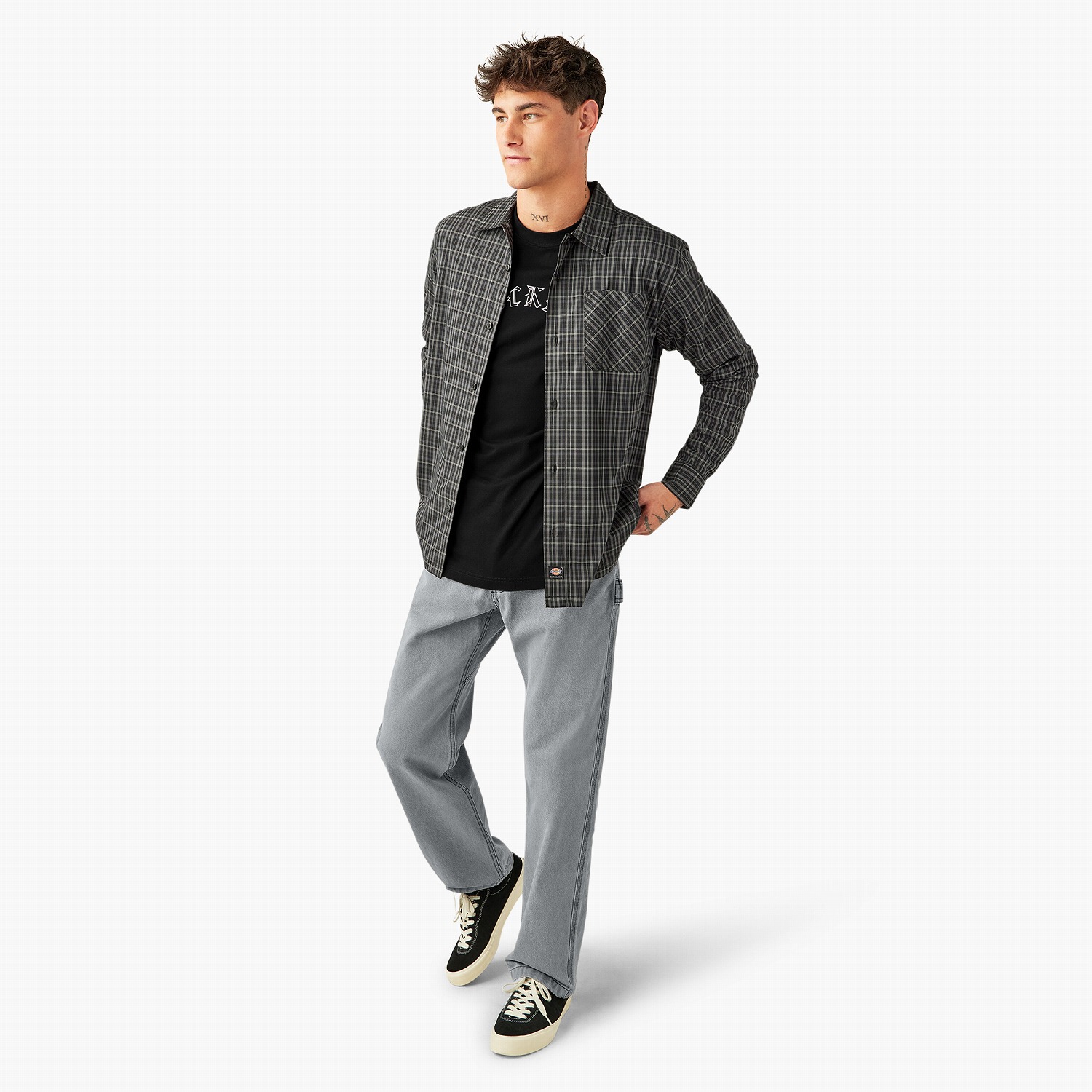 スケートボード ボタンアップ シャツ |ディッキーズ（Dickies