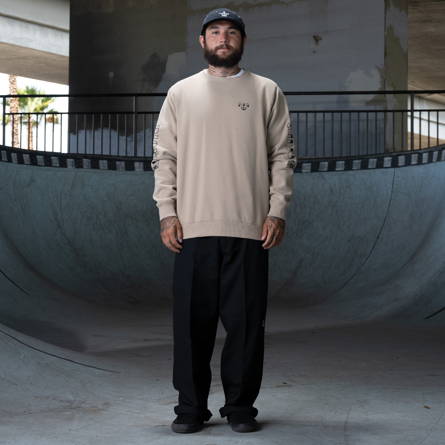 RONNIE SANDOVAL リラックスフィット クルーネック スウェット image number 12