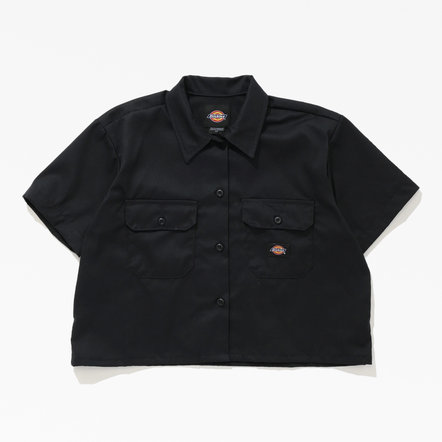 ディッキーズdickiesクロップドワークシャツカットオフ ツイル クロップド S/S ワークシャツ レギュラーフィット 