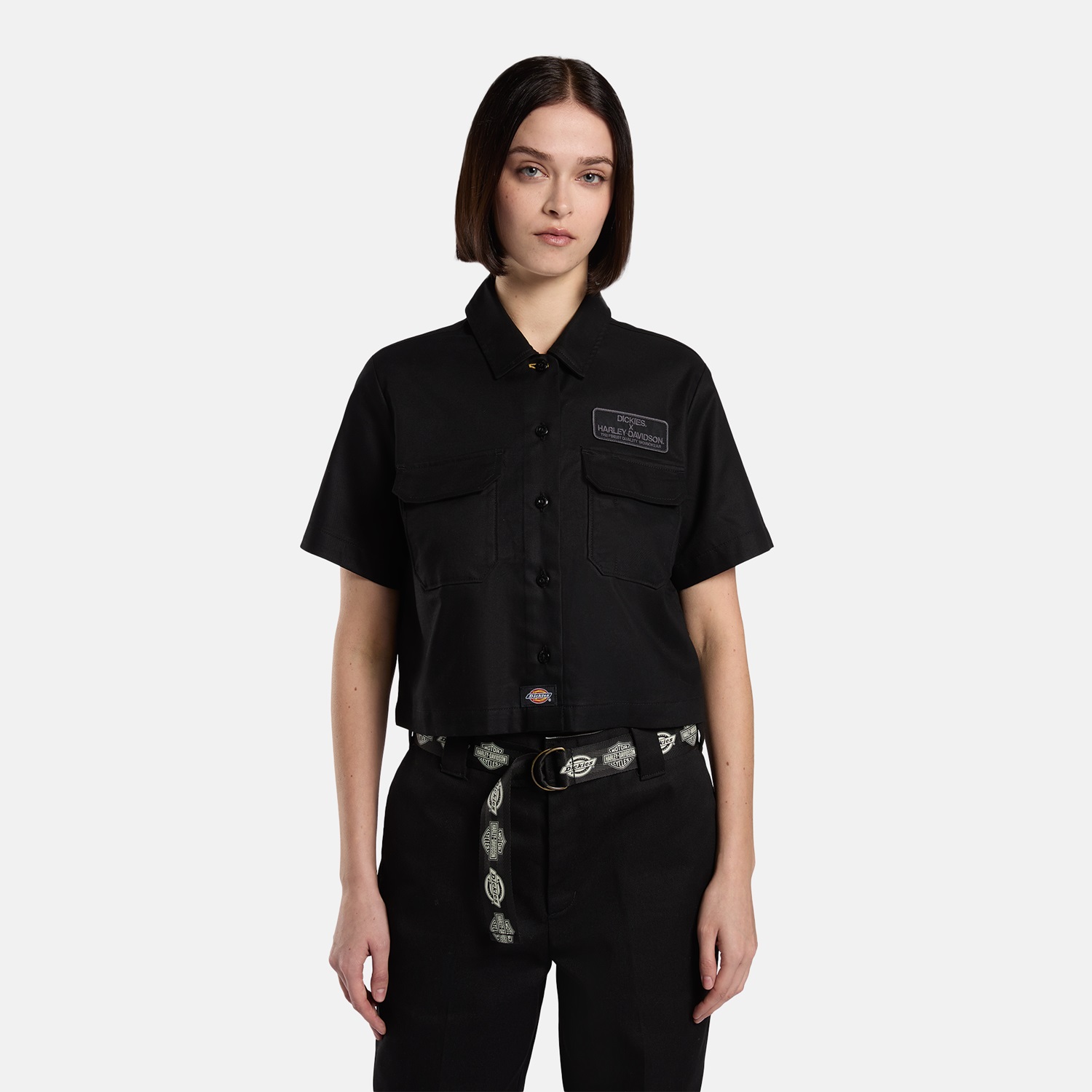 Dickies x Harley Davidson クロップ ワーク シャツ