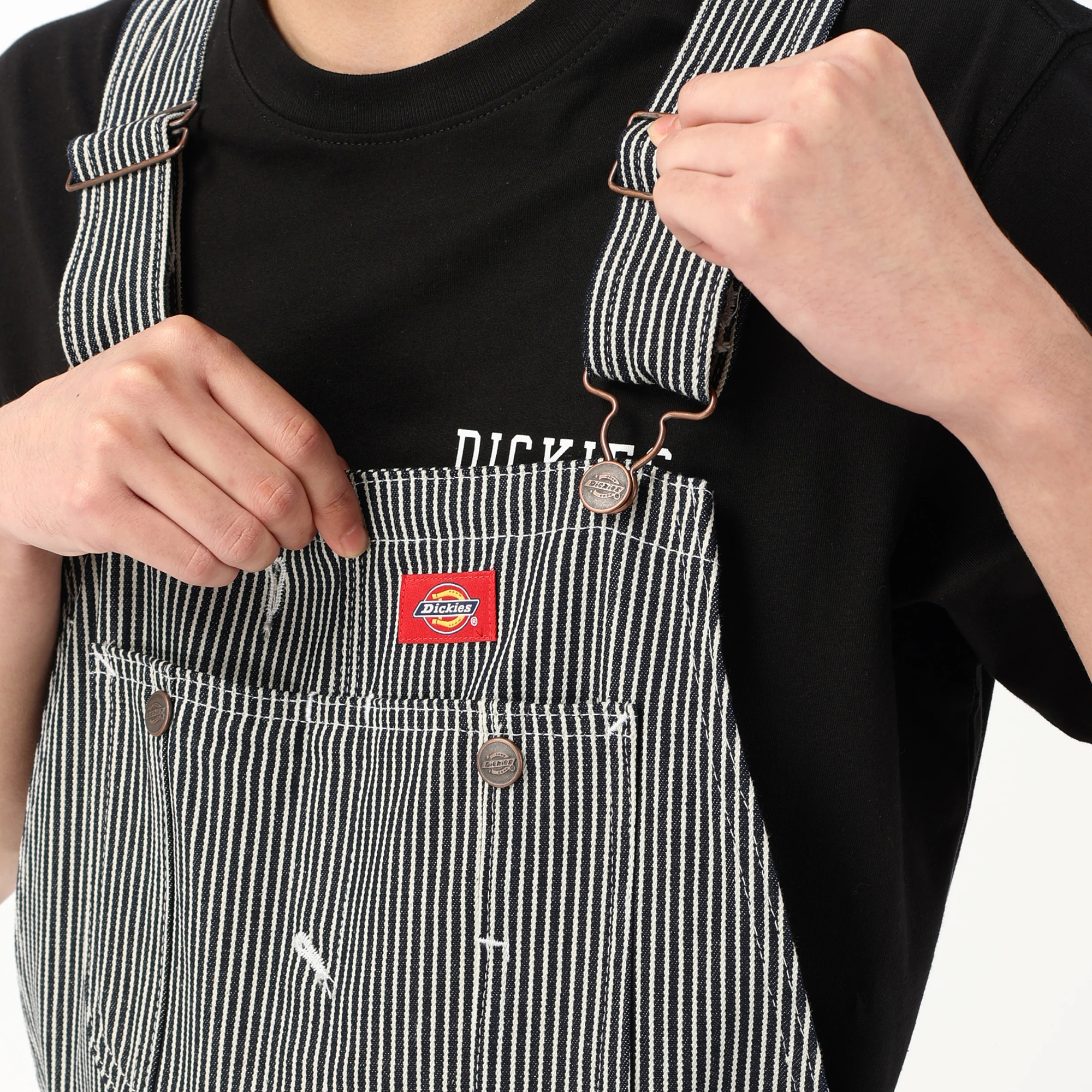 即納 (ディッキーズ) Dickies ヒッコリー オーバーオール 83297 Hickory Stripe BIB Overall (34ウエス  通販