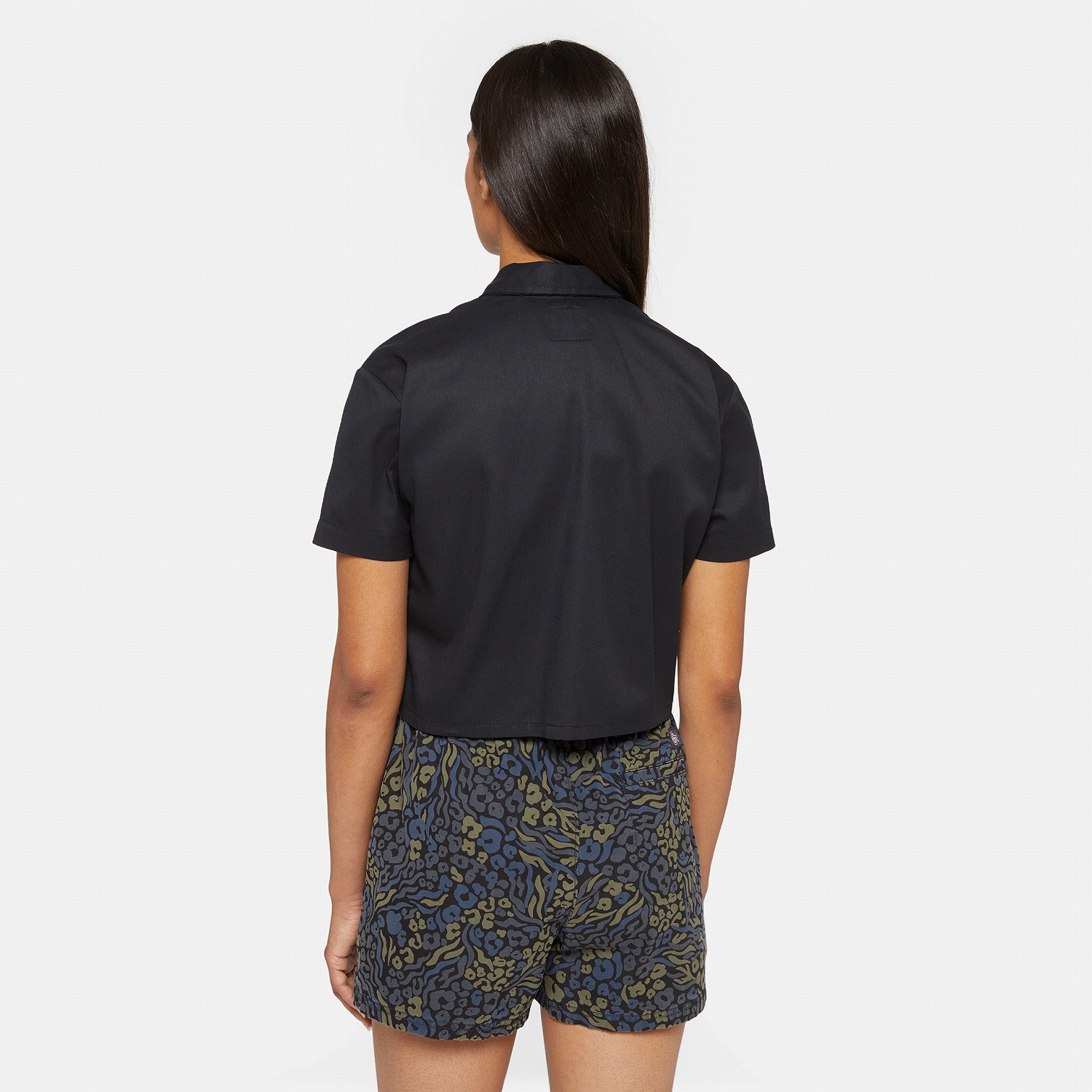 ツイル クロップド S/S ワークシャツ レギュラーフィット "FS573" image number 3