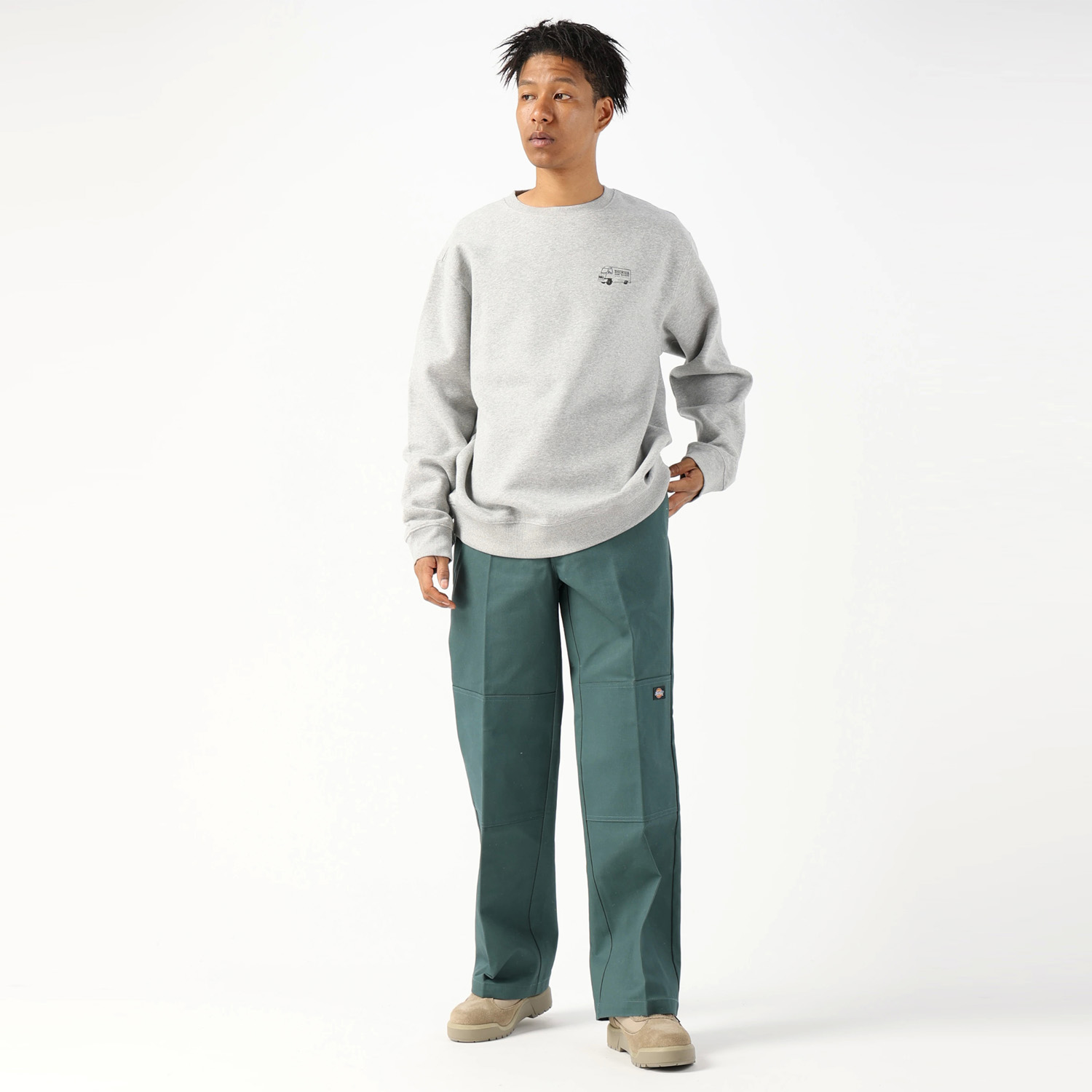 スケートボーディング グラフィック フリース クルーネックスウェット リラックスフィット image number 5