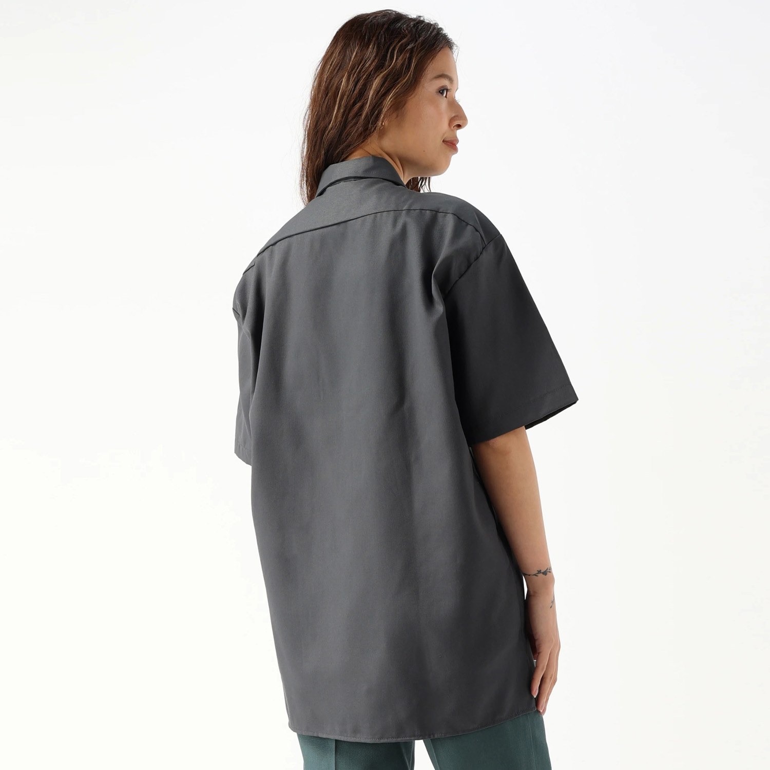 Two-Tone Short Sleeve Work Shirt