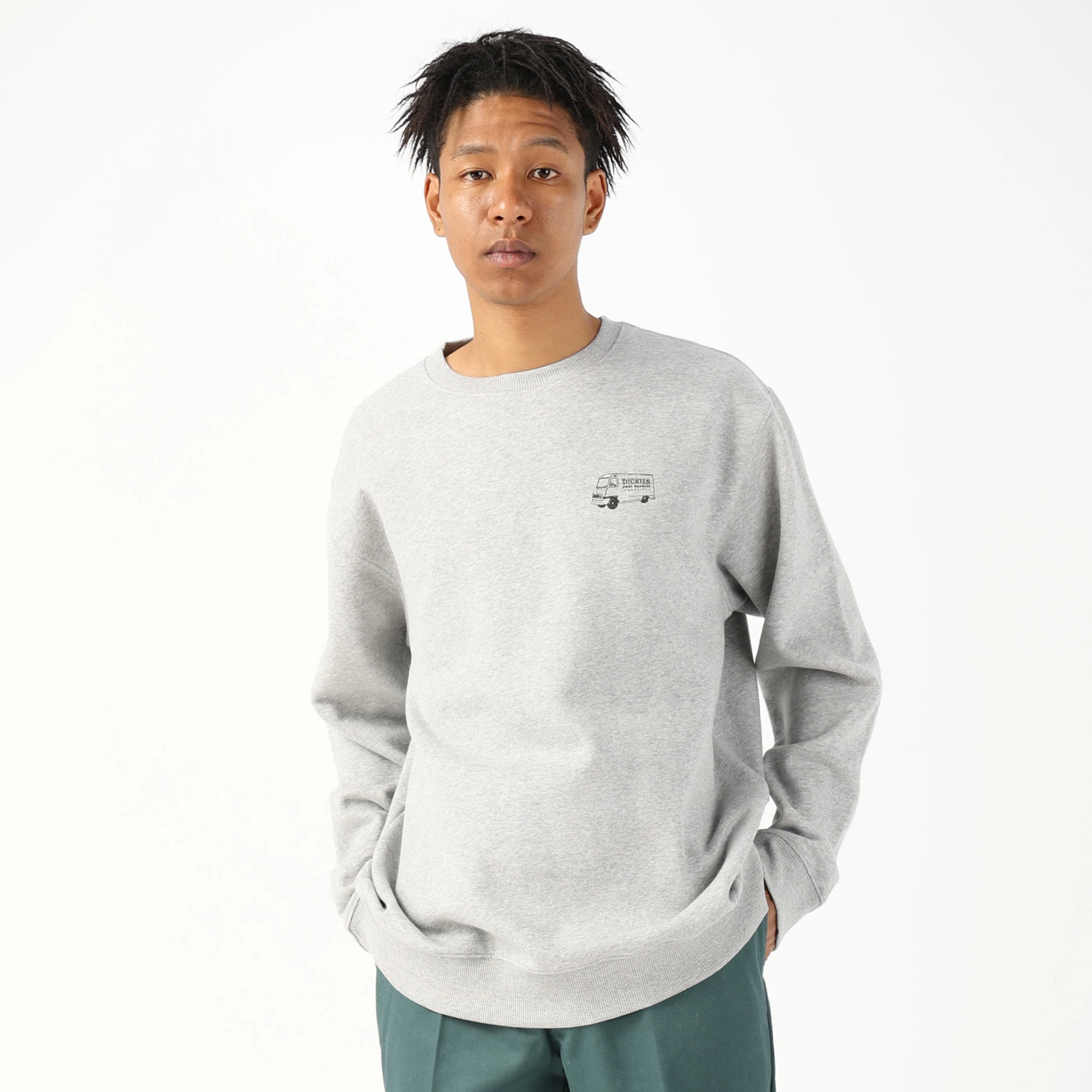 スケートボーディング グラフィック フリース クルーネックスウェット リラックスフィット image number 2