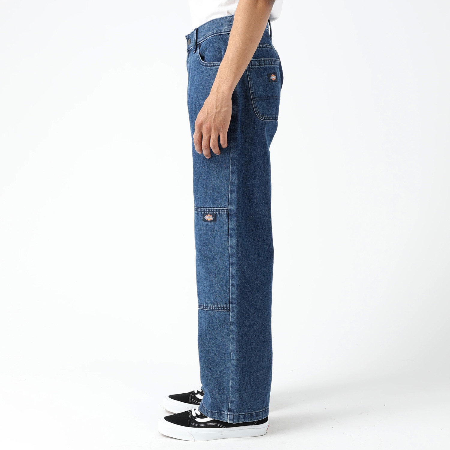 ダブルニー デニムパンツ ルーズフィット 