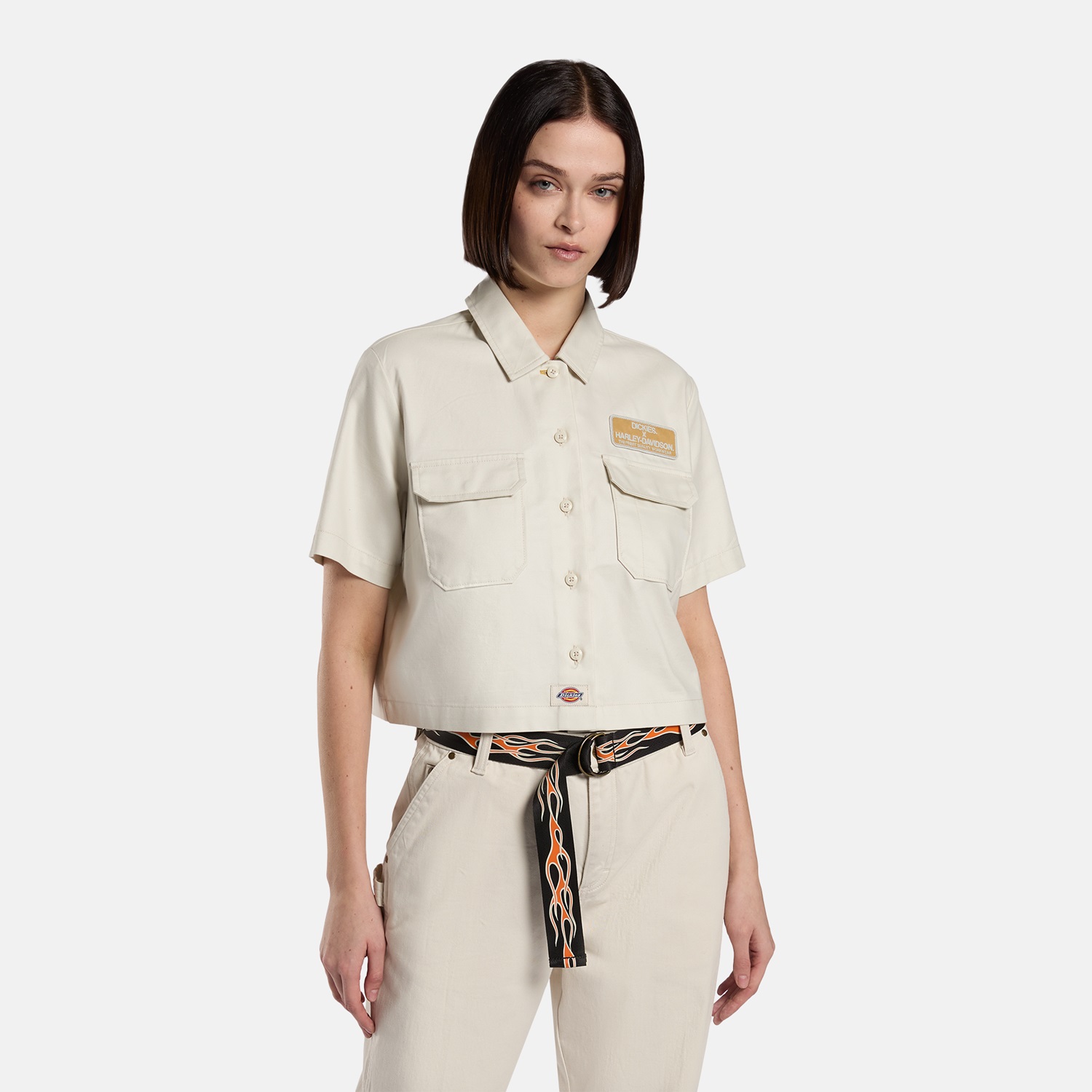 Dickies x Harley Davidson クロップ ワーク シャツ image number 0